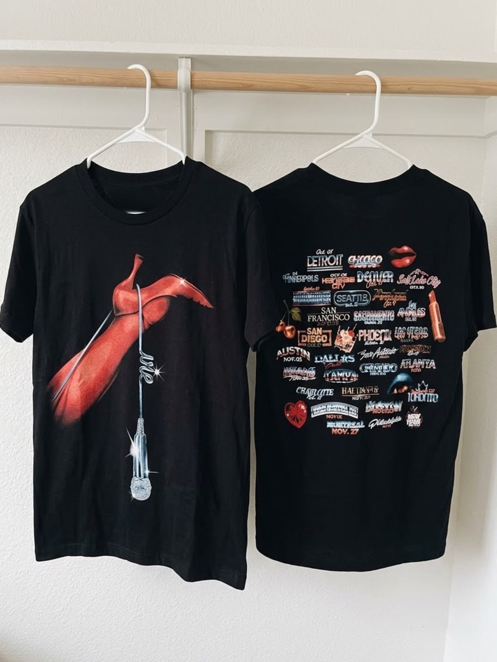 Doja Cat 2026 Tour Ma Vie Black Graphic Dateback Cropped T-Shirt Reprint